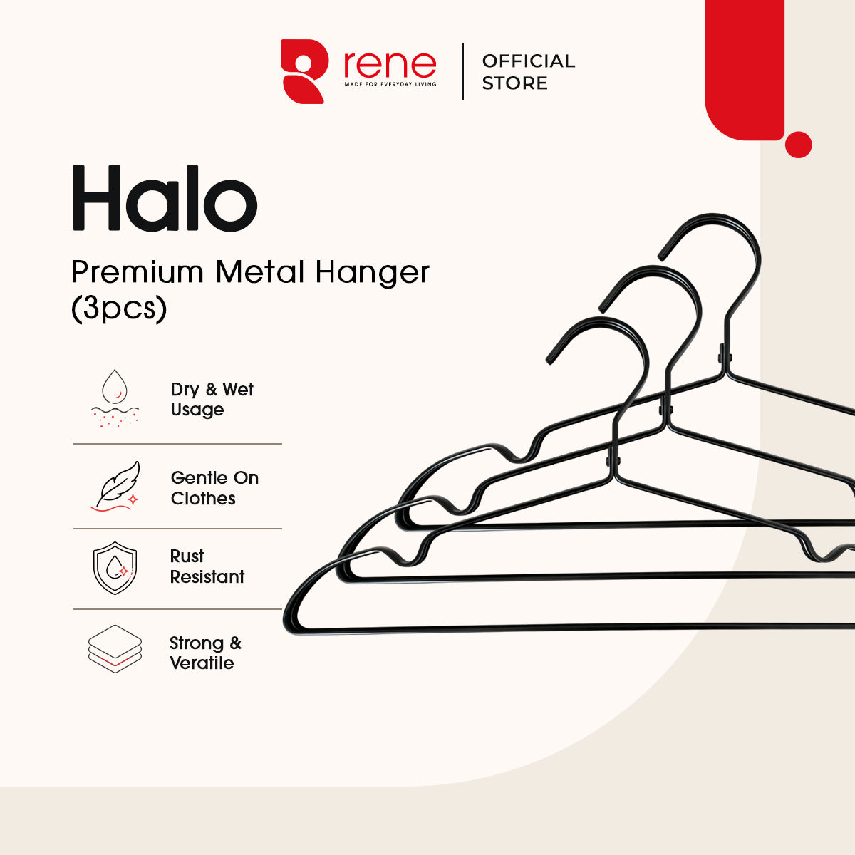 Rene Halo Hangers 3-Piece Set