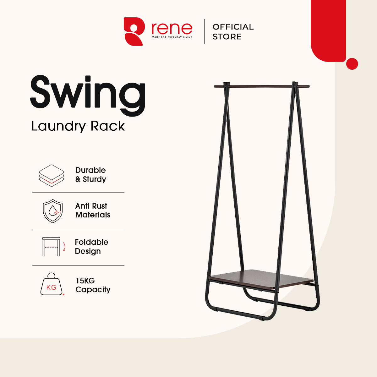 Rene Swing Foldable Garment Rack