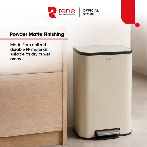 Rene Nuvo Durable PP Pedal Bin