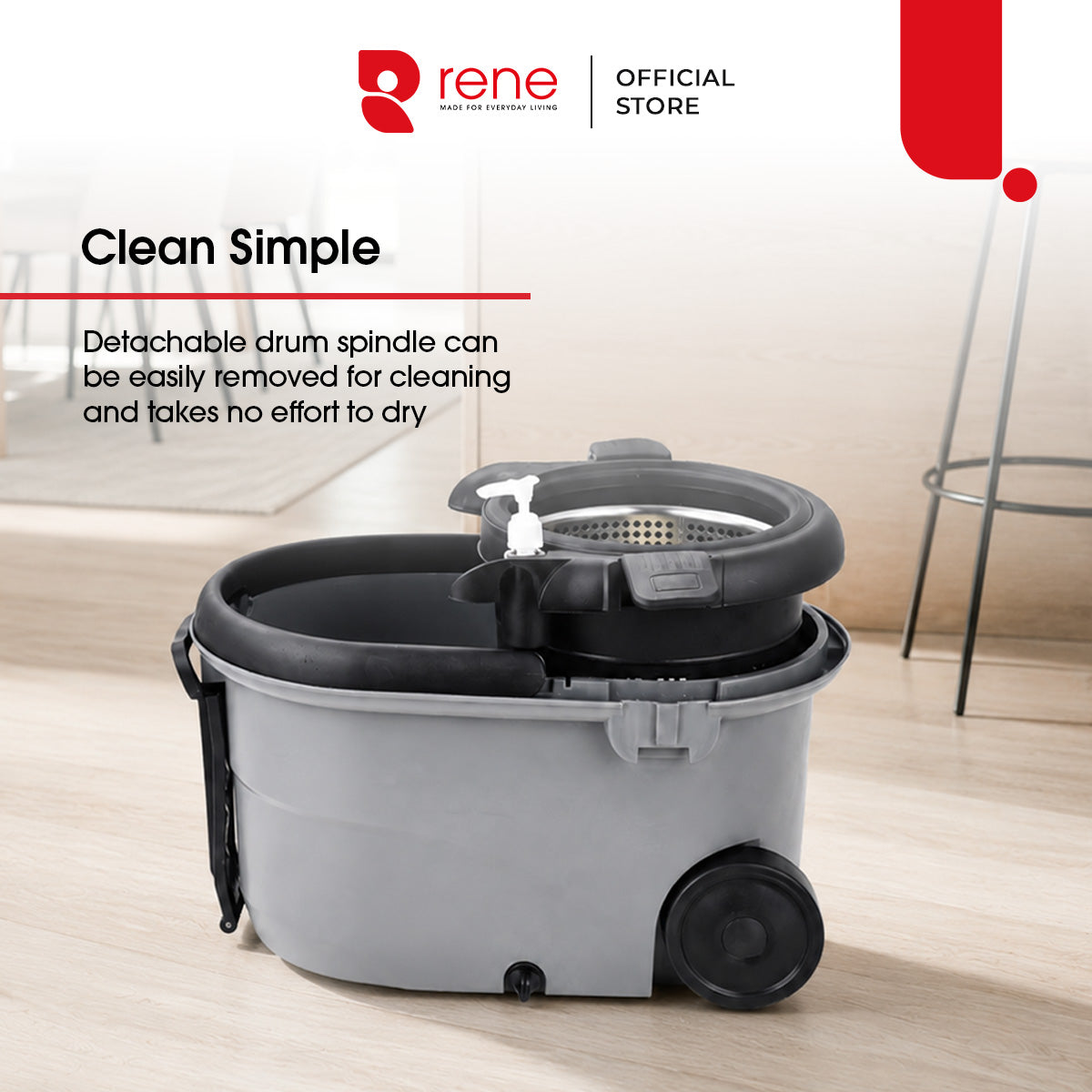 Rene Ollie Microfibre Spin Mop Set