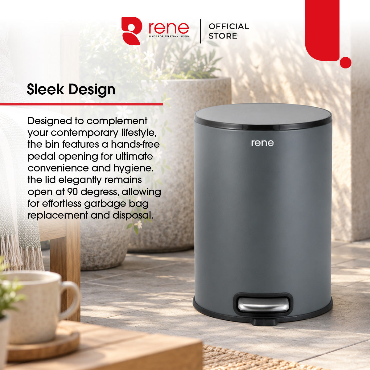 Rene Luxe Pedal Bin