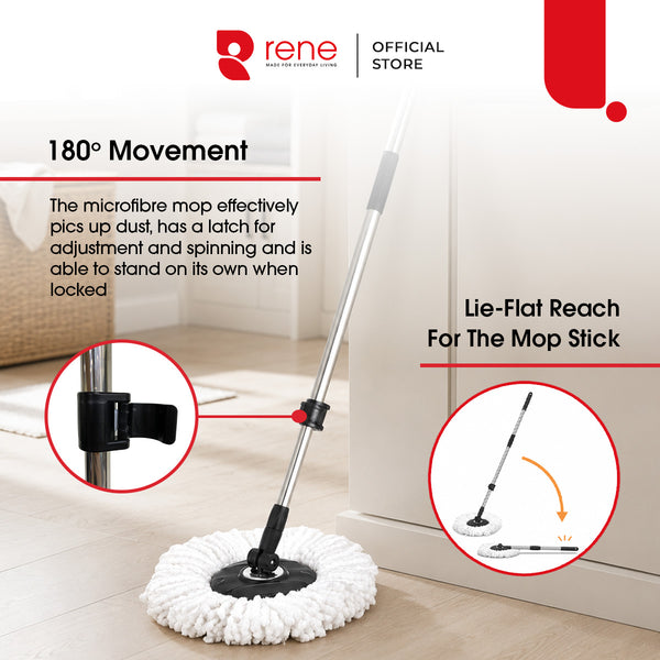 Rene Ollie Microfibre Spin Mop [Replacement Stick Only]
