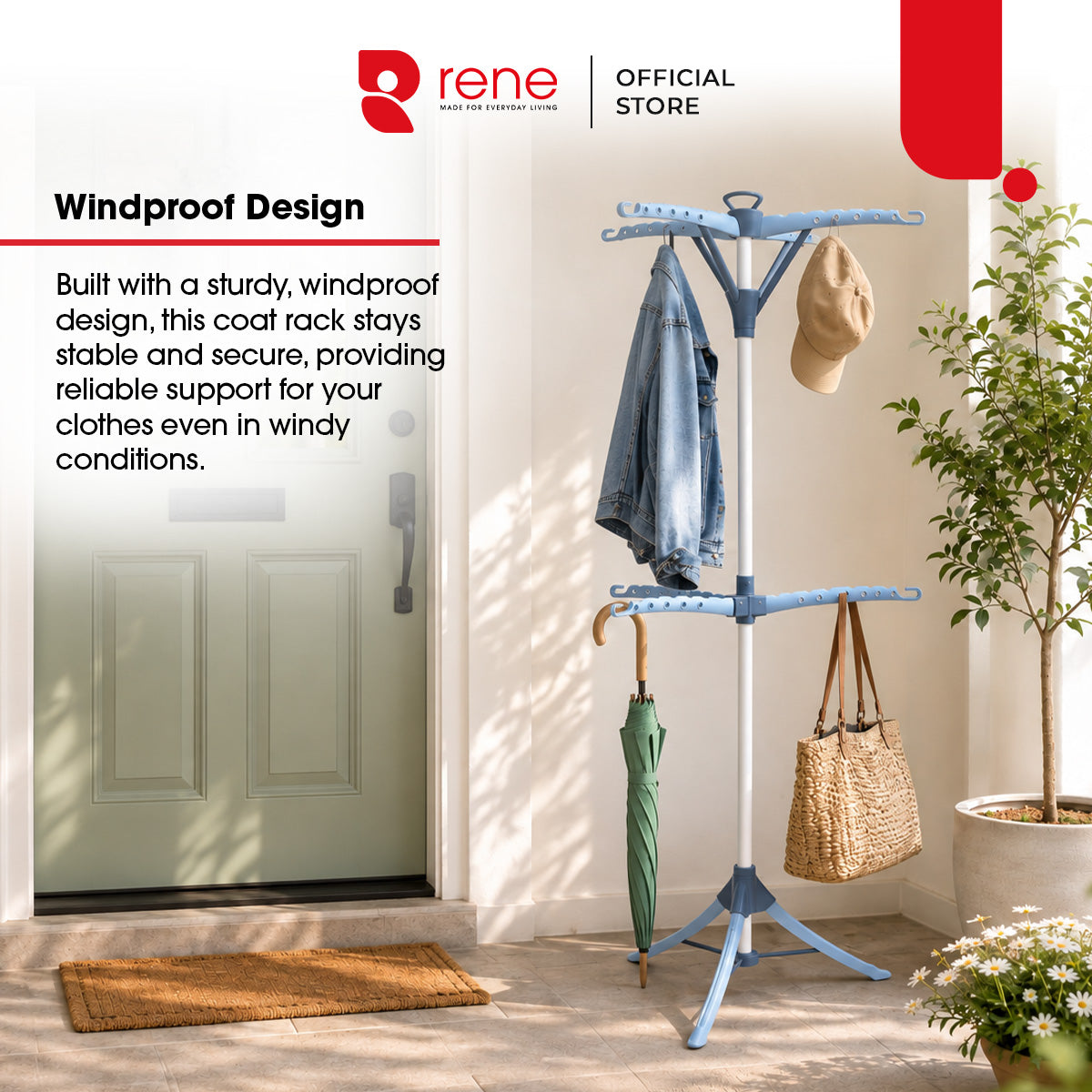 Rene Octo Adjustable Clothes Hanger & Coat Rack