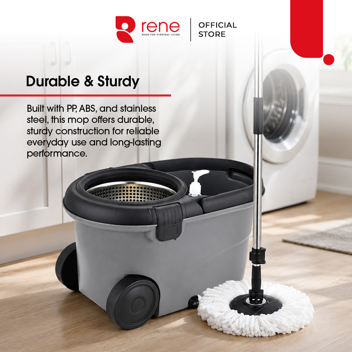 Rene Ollie Microfibre Spin Mop Set
