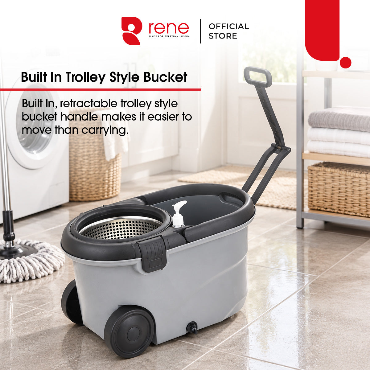 Rene Ollie Microfibre Spin Mop Set