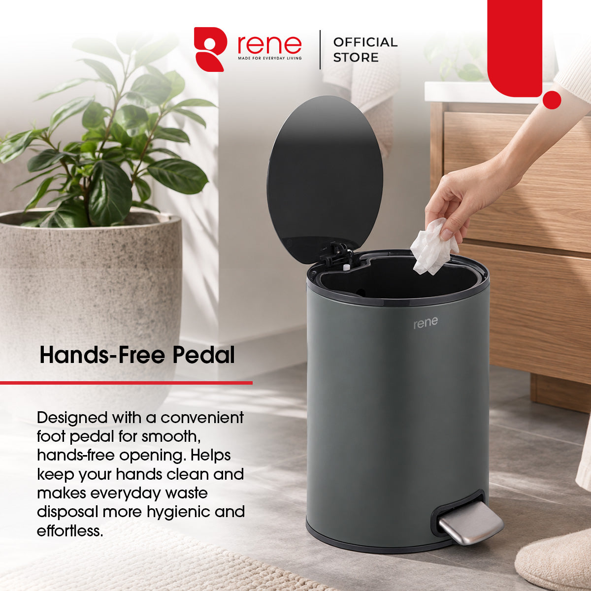 Rene Luxe Pedal Bin