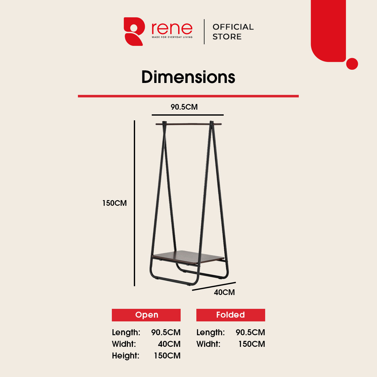 Rene Swing Foldable Garment Rack