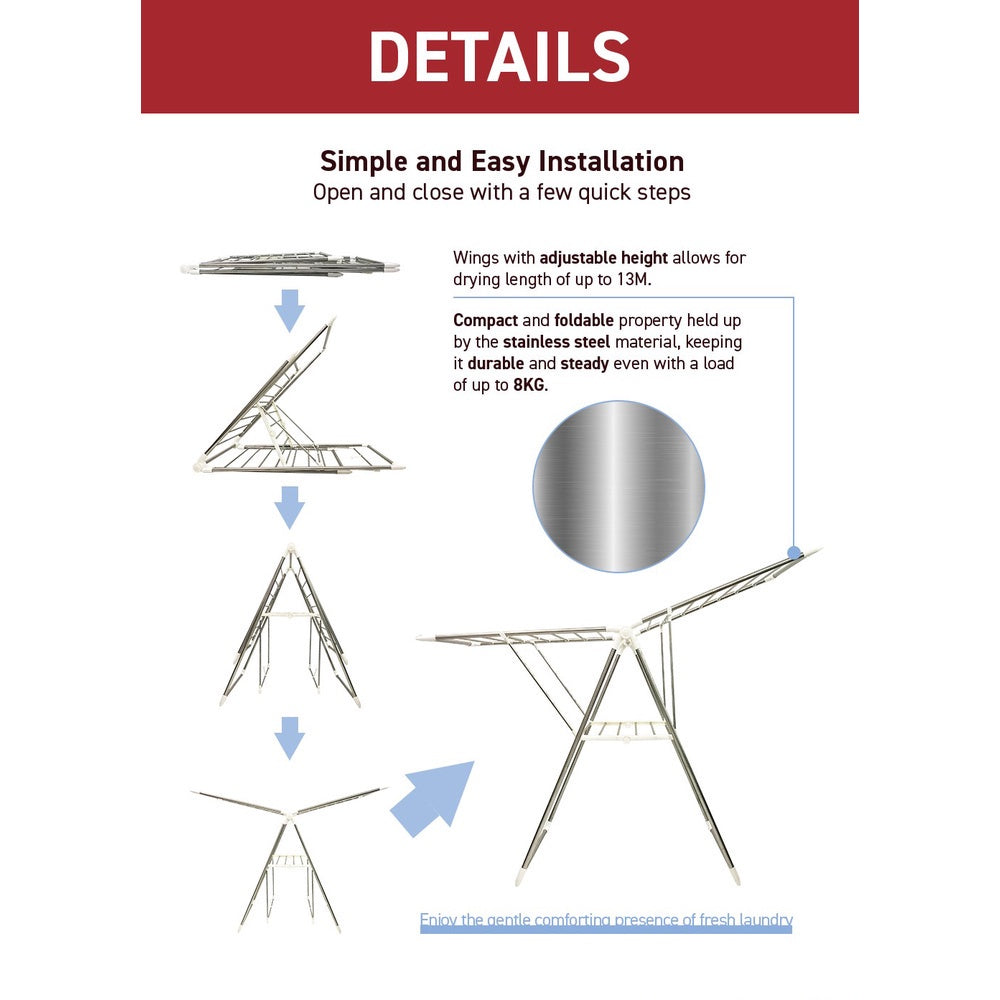 René Elegance drying rack for longer garments