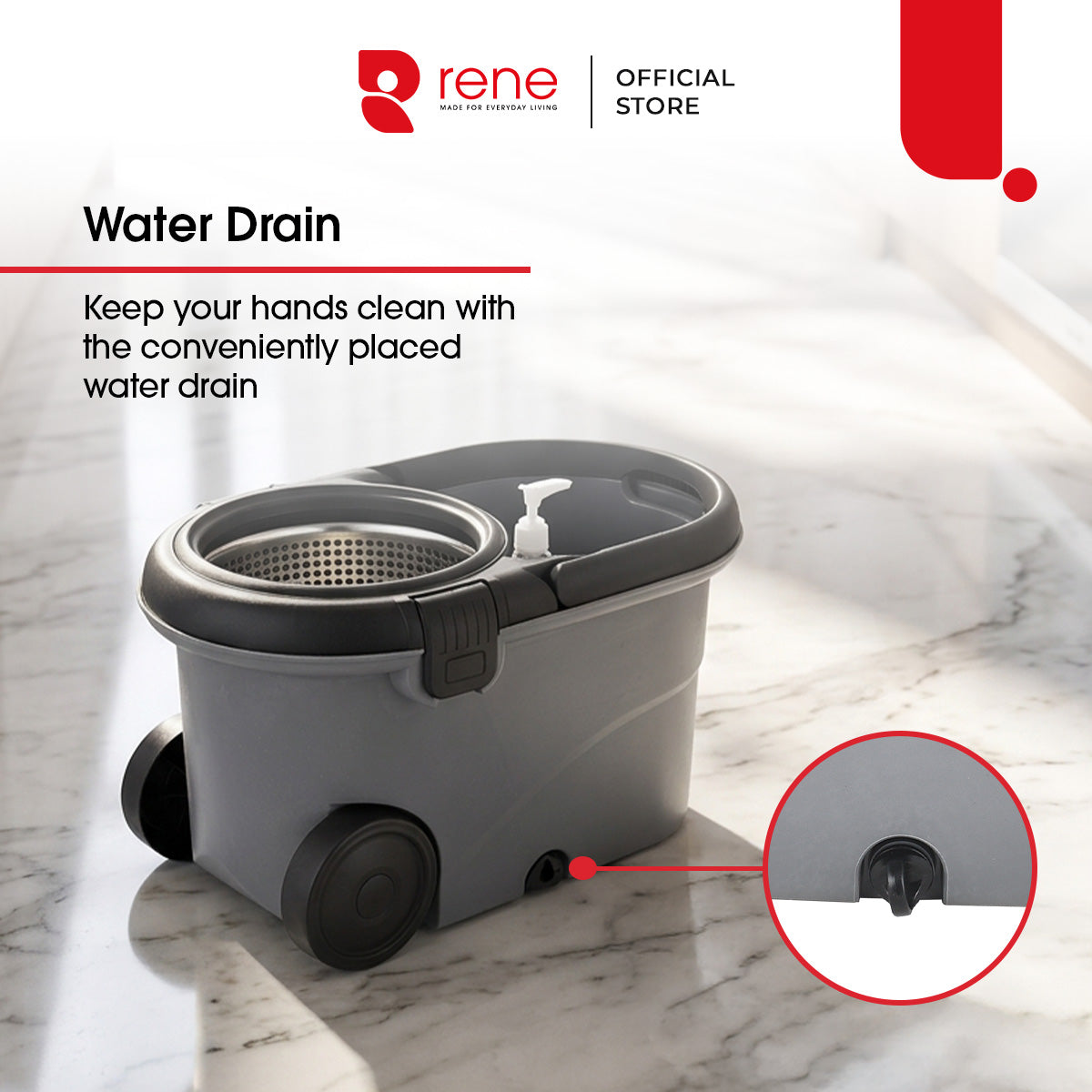 Rene Ollie Microfibre Spin Mop Set