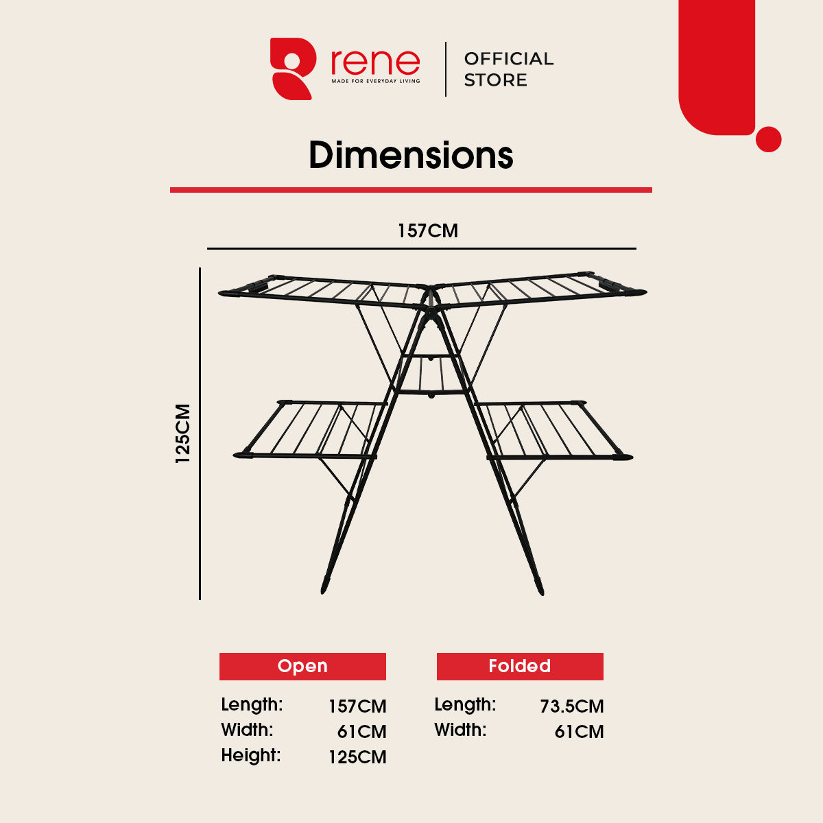 Rene Grandeur 2-Tier Drying Rack