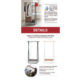 René Swing folding clothes-storage rack detail
