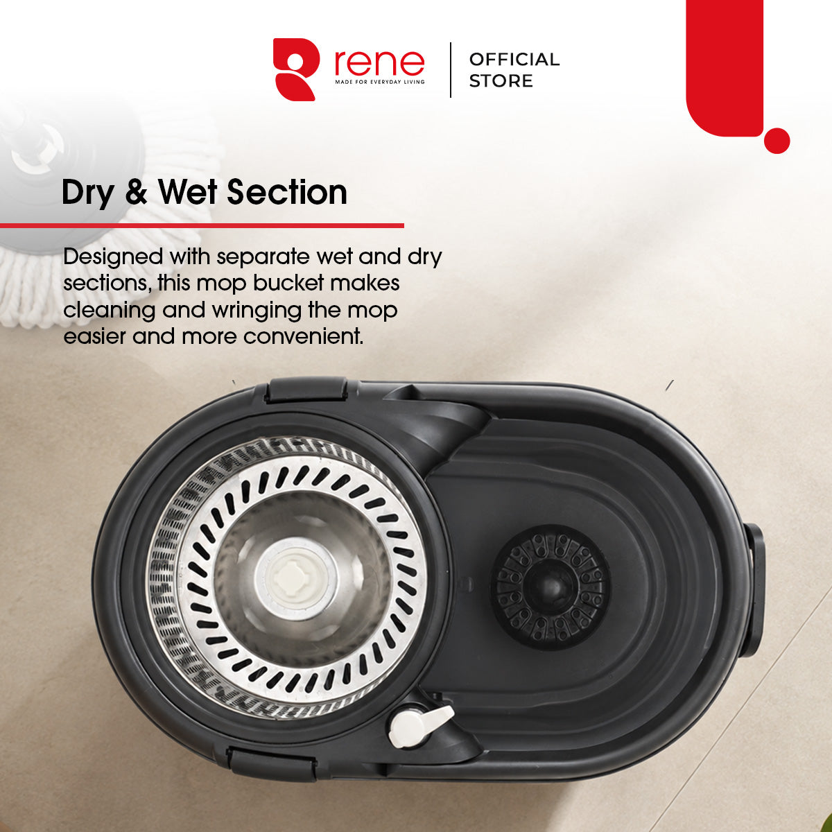 Rene Ollie Microfibre Spin Mop Set