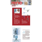 René Octo fold-down drying arms detail