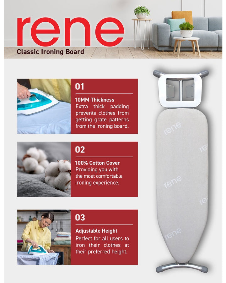 René Classic foldable ironing board product detail