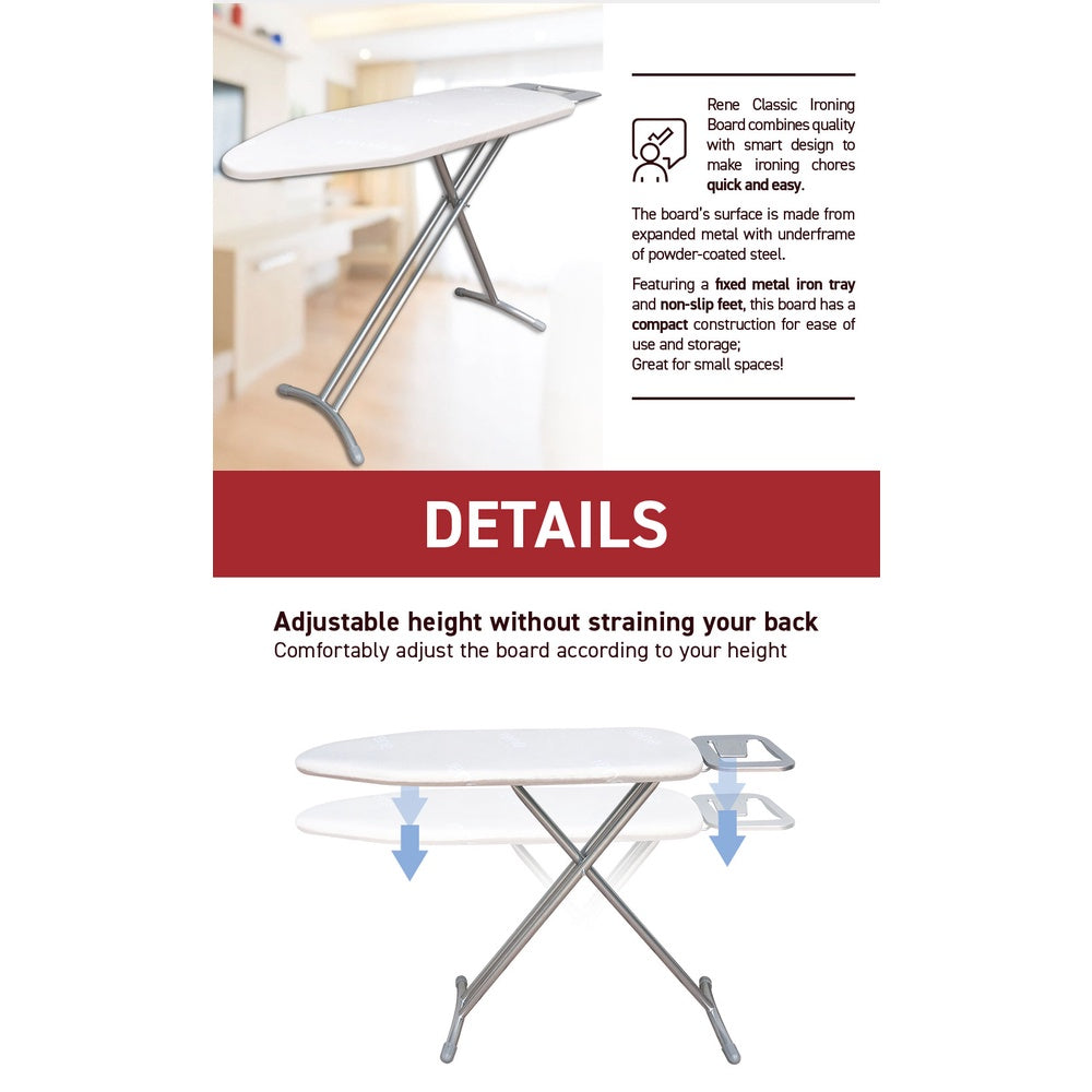 René Classic ironing board padded surface feature