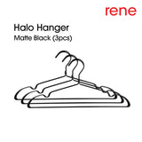 René Halo Hangers 3-piece set in black