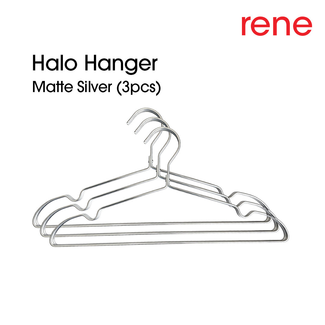 René Halo Hangers 3-piece set in silver