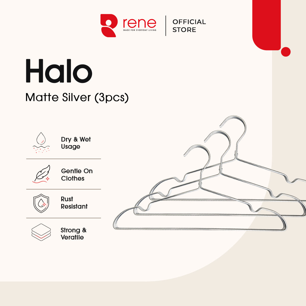 Rene Halo Hangers 3-Piece Set