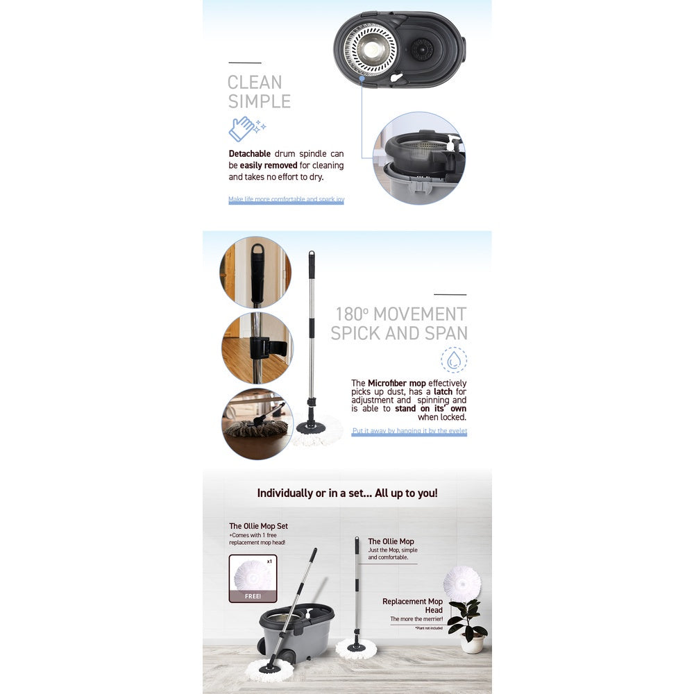 René Ollie spin mop for everyday floor cleaning
