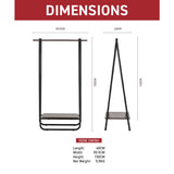 René Swing garment rack supporting up to 30 kg