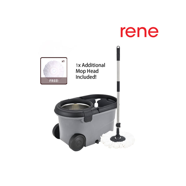 René Ollie wheeled spin-mop bucket system