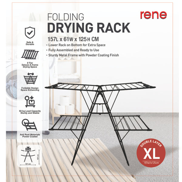 René Grandeur foldable 2-tier drying rack detail