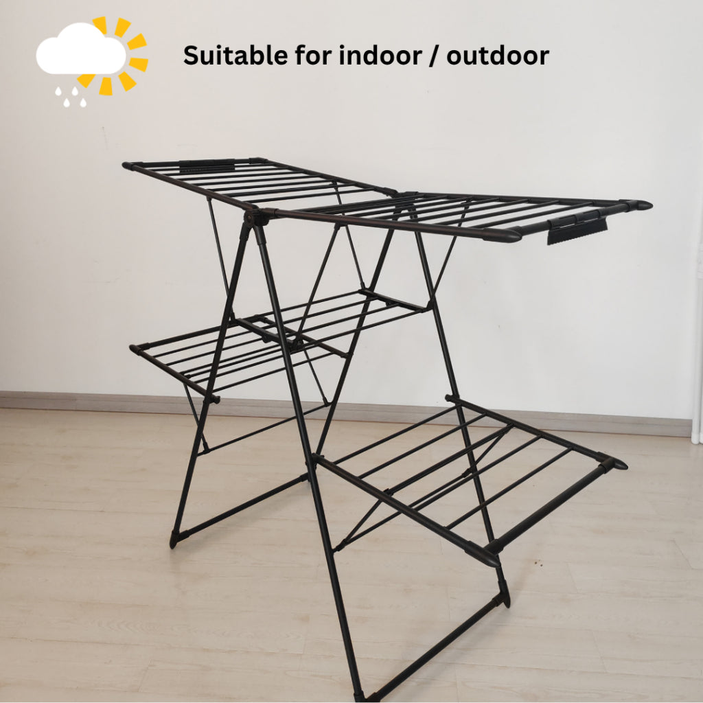 René Grandeur carbon-steel drying rack feature